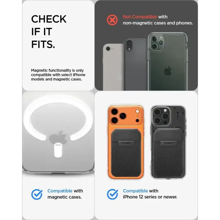 SPIGEN S314-4 SLIM FOLD TRIPOD WALLET MAGSAFE BLACK Фото 8
