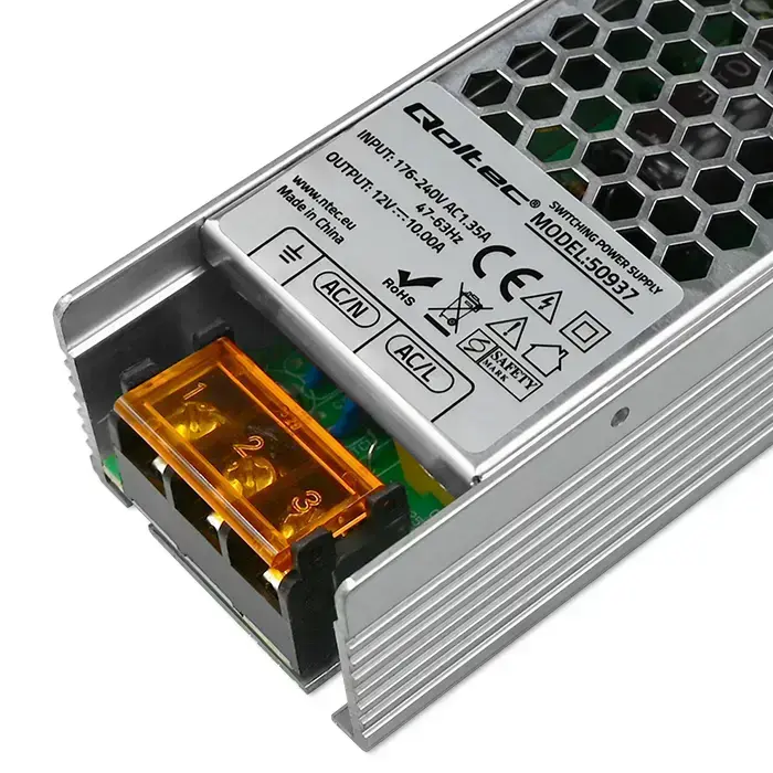 Qoltec LED Driver IP20 120W | 12V | 10A | Slim case Foto 4