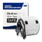 Qoltec Tape for BROTHER DK-11202 | 62mm x 100mm | 300 labels | White/Black print | Roll with holder Photo 1