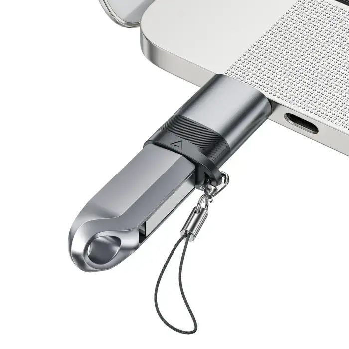 Acefast J8 USB-C - USB-A Adapter - Gray Фото 4