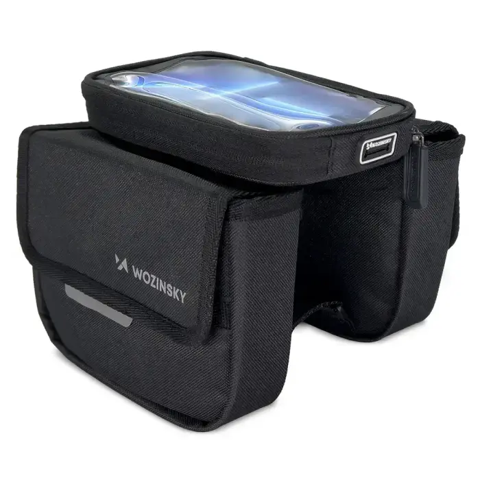 Wozinsky bicycle frame bag, waterproof phone case, 1.5l, black (WBB26BK) Foto 3