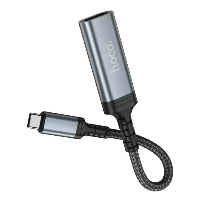 Cable USB C to HDTV conversion cable Hoco 4K 30Hz 0,2 m UA43A metal gray Фото 3