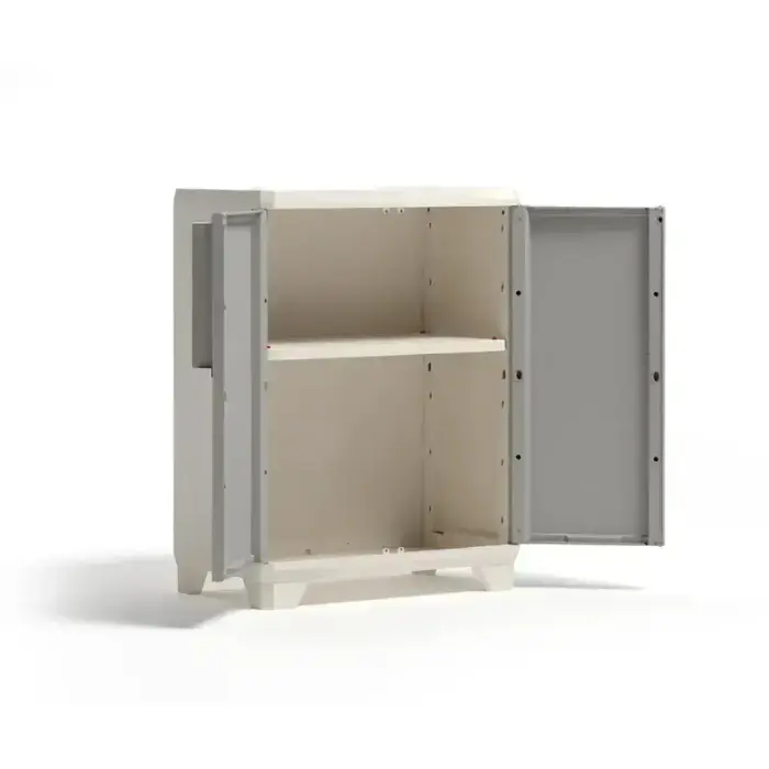 Linear Wood Base Cabinet 68x39x90cm light beige/light gray Photo 2