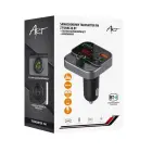 ART transmiter FM bluetooth 5.0 + USB A QC3.0 + Typ C (total 30W) FM-84B black Фото 3