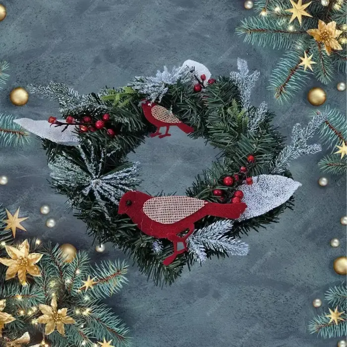 Christmas wreath decoration 30 cm RC-K-512 green Foto 2
