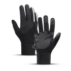 Insulated, non-slip sports phone gloves (size L) - black Photo 1