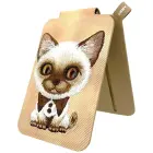 Magnetic phone wallet stand  Nimmy New Big-Eye Cute Pets 2.0 Cat brown Foto 3