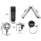 Fusion Studio XLR Microphone | Podcasts | Streaming | Voice Recording + regulating Stand, Pop Filter | black Photo 3
