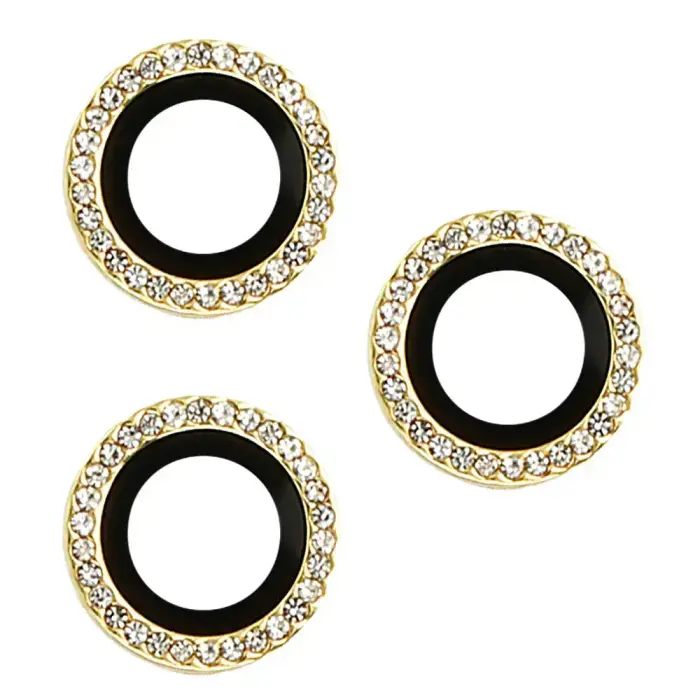Tempered Glass HARD DIAMOND for camera (LENS) for Iphone 14 Pro/14 Pro Max gold (lens 3 pieces) Foto 2