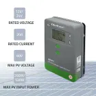 Qoltec Solar Charge Controller MPPT with Temperature Sensor 20A | 12V / 24V | LCD | 2 x USB | GEL | LiFePO4 Фото 2