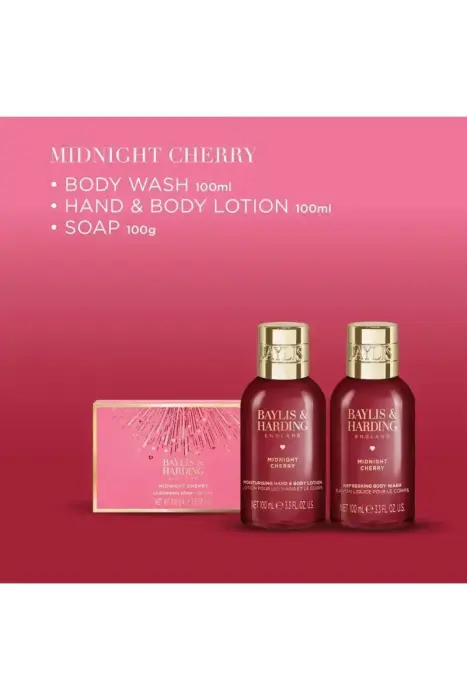 Debenhams Midnight Cherry Make Me Sparkle Bathing Gift Set Photo 8