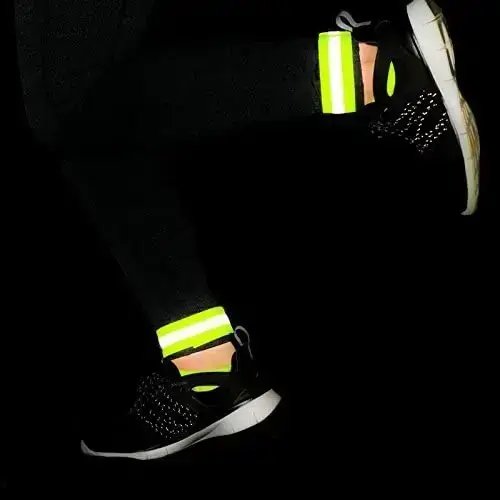 Reflective armband bicycle running velcro 4cm orange Foto 5