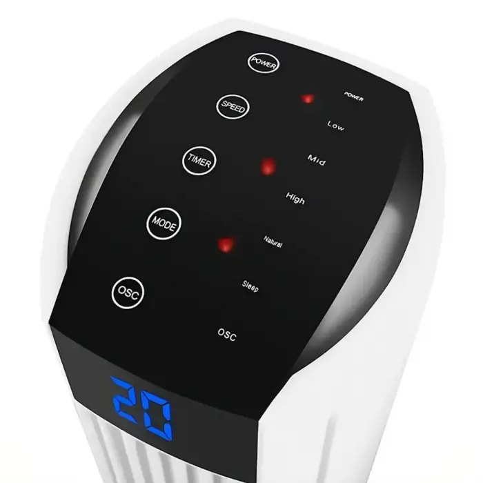 LTC Tower Fan 82cm 50W white + remote control Foto 2