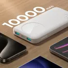 Joyroom JR-PBF12 ārējais akumulators (powerbank) | 10000 mAh | 12W | USB-A, USB-C | balts Foto 10
