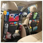 Car organizer for front seats with compartments beige Foto 3