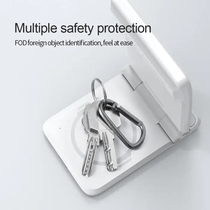 Nillkin PowerTrio 3in1 Wireless Charger MagSafe for Samsung Watch White Фото 5