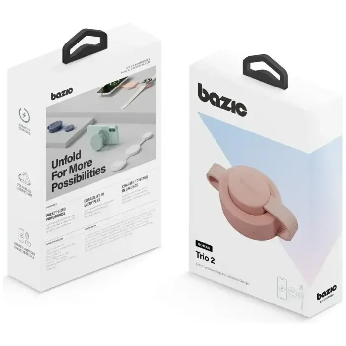 Wireless charger Bazic GoMag Trio 2 3in1 15W magnetic for iPhone/Watch/AirPods pink Фото 7