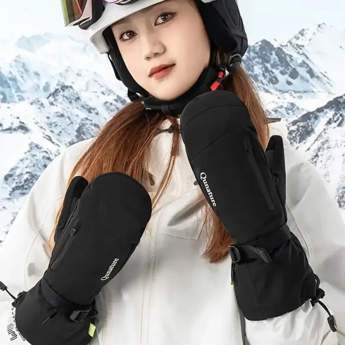 Qunature Full Length Ski Gloves Size L - Black Фото 2