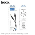 Cable AUX Jack 3,5 mm to USB C Hoco 1 m UPA19 black Photo 4
