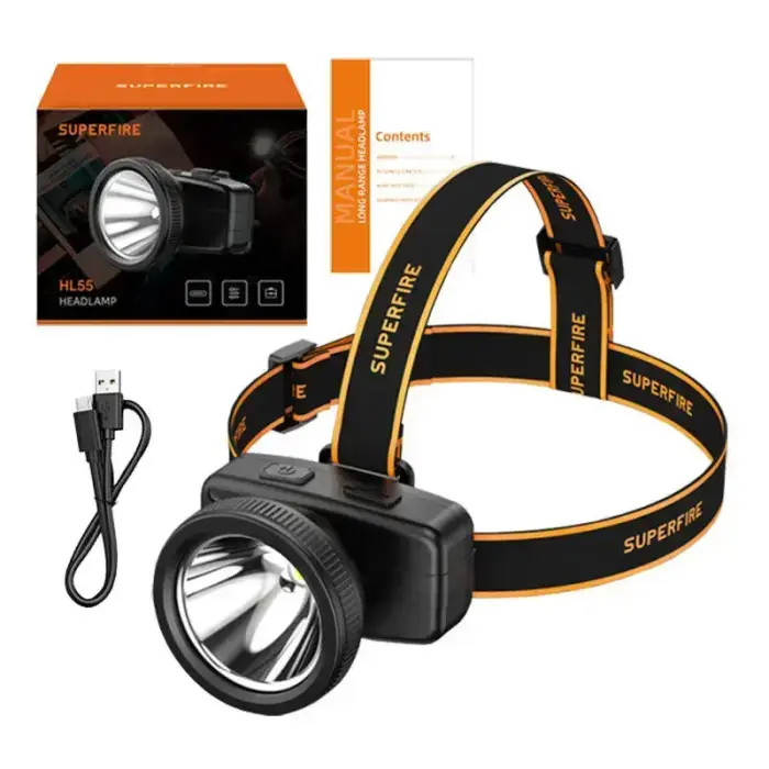 Superfire HL55 headlamp, 150 lm, USB-C, 4 modes, 270 m Photo 2
