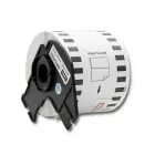 Qoltec Tape for BROTHER DK-22205 | 62mm x 30.48m | White / Black overprint | Roller with handle Photo 6