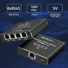 Qoltec Splitter Ethernet mini SWITCH 1x4 RJ45 | 1000Mb/s | USB-C | Aluminium Фото 5
