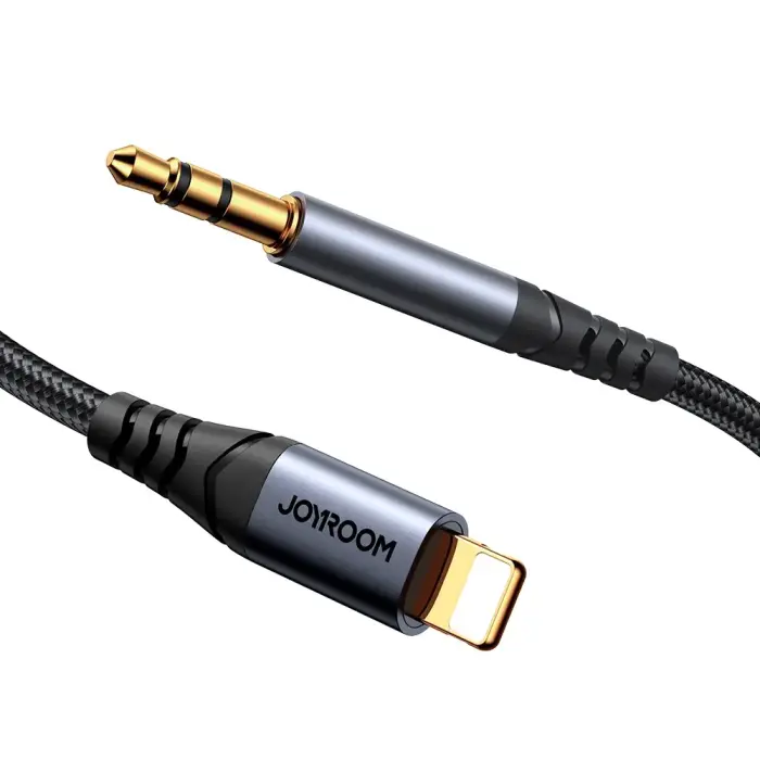 Joyroom stereo audio cable AUX 3.5 mm mini jack - Lightning for iPhone iPad 1.2 m black (SY-A06) Photo 6