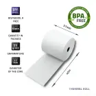 Qoltec Thermal roll 57 x 40 | 55g / m2 | 10 pcs. | BPA free Photo 2