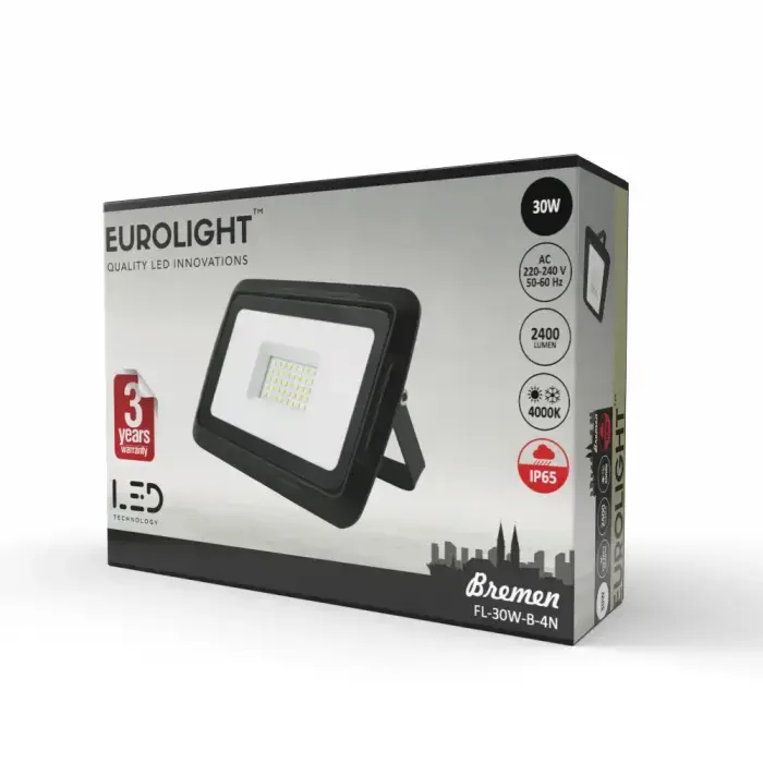BREMEN LED prožektorius 30W, 4000K, IP65, 80lm/W Eurolight Foto 2
