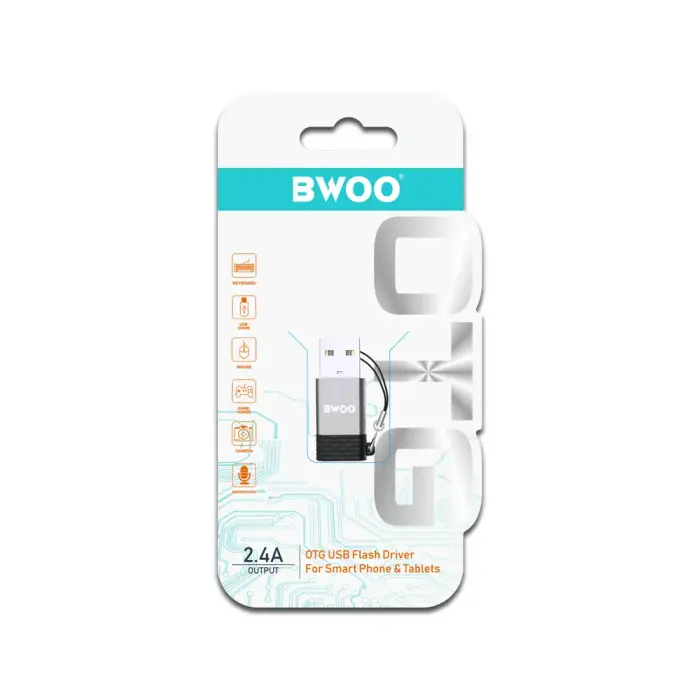 BWOO adapter BZ-38 USB-C - USB gray OTG Фото 3