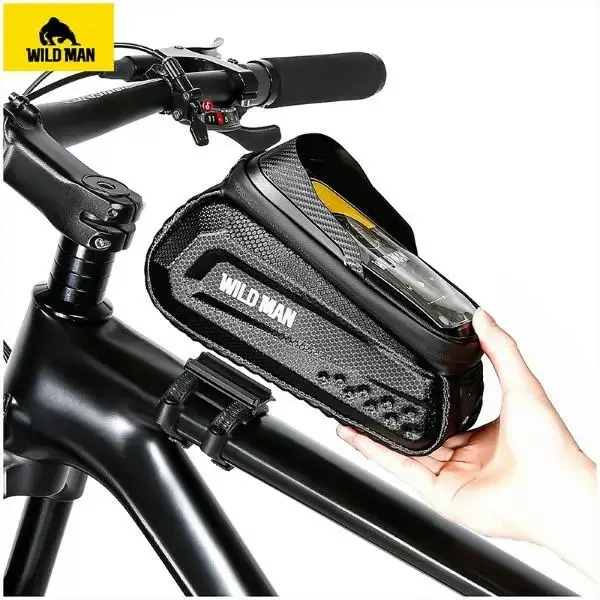Etui|uchwyt rowerowy WILDMAN L E10S sakwa na ramę czarna|black Foto 2