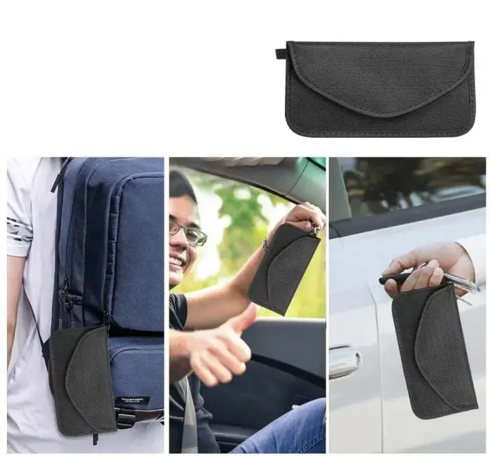 Anti-theft Case for Car Keys Phone Radio Blocking Faraday Box Faraday Cage 20cm x 11cm Black Фото 13