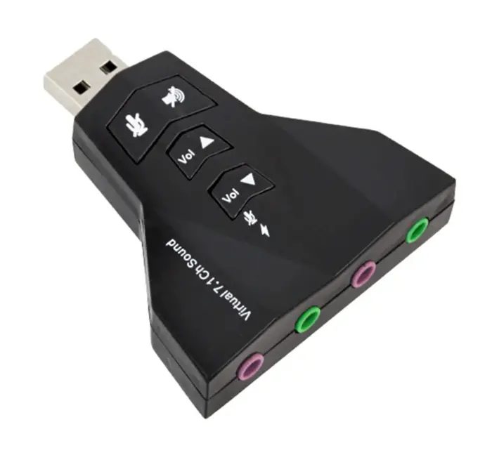 Fusion sound card USB | 7.1 | Adjustable Volume | Microphone Photo 3