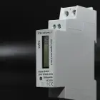 Qoltec Single-phase electronic energy meter | DIN rail | 230V | LCD | 1P | Slim Photo 4