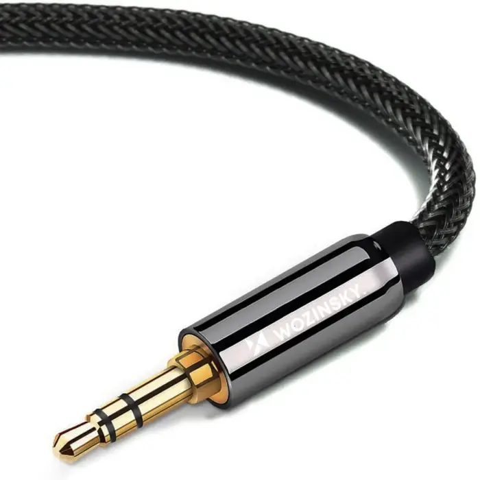 Wozinsky universal mini jack cable 2x AUX cable 3 m black Photo 5