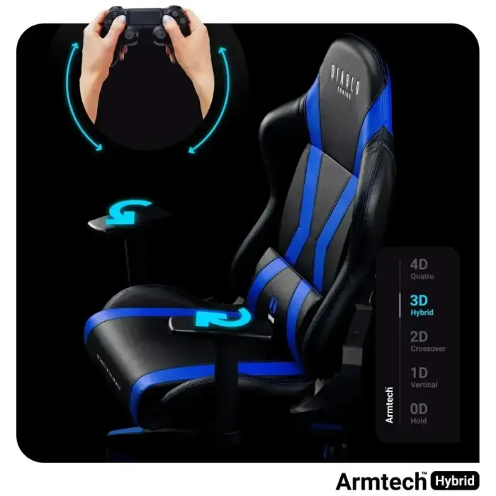 DIABLO X-HORN 2.0 >normal< chair black-blue Foto 11