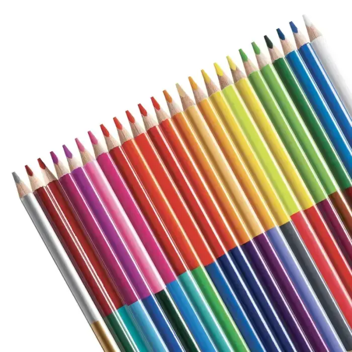 Krāsainie zīmuļi CARIOCA Bi-Color, trīsstūra formas, 24 krāsas Фото 2