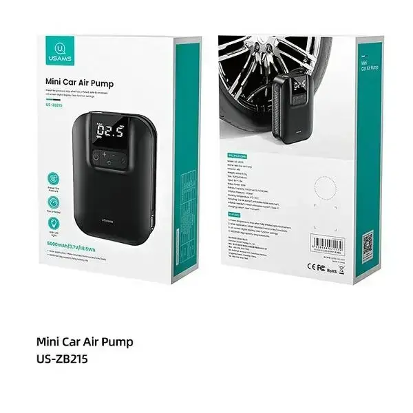 USAMS Mini Pump US-ZB215 Air Car Pump 5000mAh CQBZB21501 Foto 6