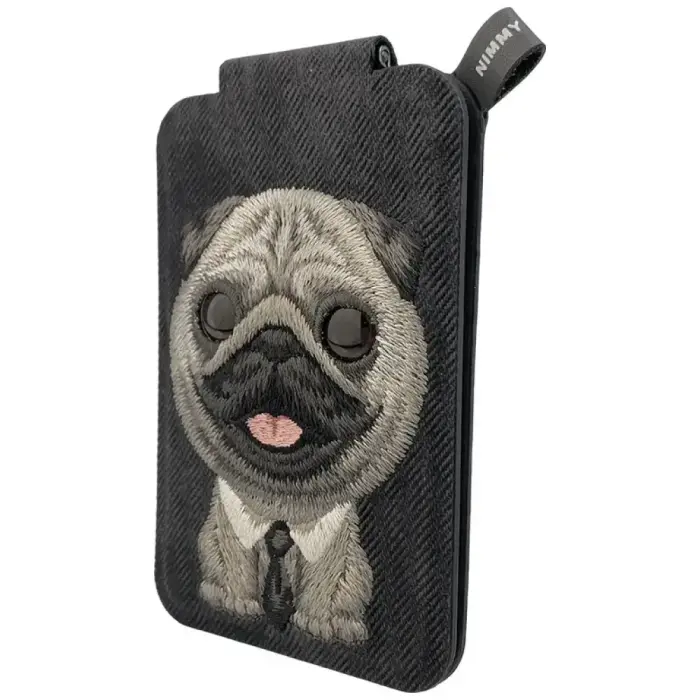 Magnetic phone wallet stand  Nimmy New Big-Eye Cute Pets 2.0 Dog black Foto 4