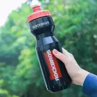 Rockbros 750 ml Bike Bottle - Transparent Black with Red Mouthpiece Photo 4