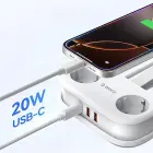 Orico APP 15.5W 5in1 Power Strip 2x AC + 2x USB-A + 1x USB-C - White Фото 2