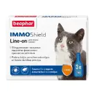 Pilieni pret blusām, ērcēm kaķiem - Beaphar IMMO SHIELD LINE-ON Cat, 3 pipetes Foto 1