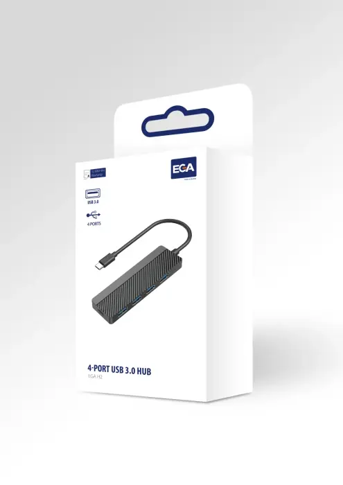 EGA H2 USB-C to 4 x USB 3.0 splitter 5 Gbps black (EU Blister) Фото 2