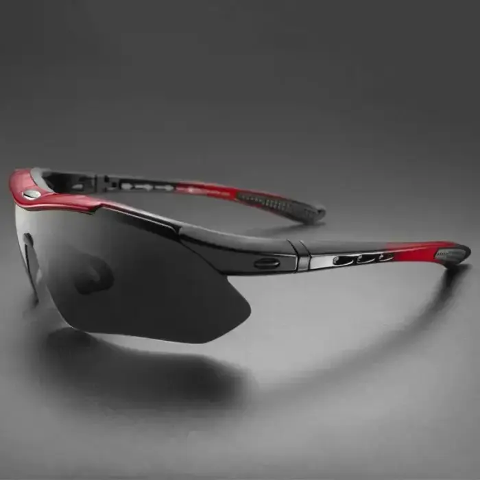 Rockbros 10001 Polarized Cycling Glasses - Black and Red Foto 7