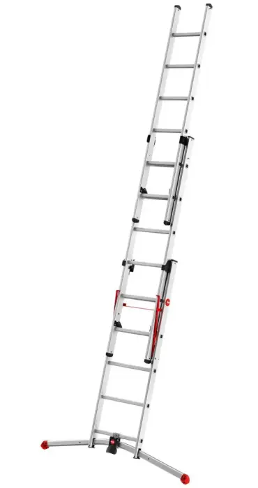 Combination stairs S100 Hailo ProfiLOT / aluminium / 2x6+1x5 steps Photo 3