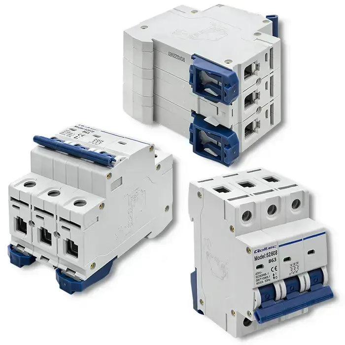 Qoltec Overcurrent Circuit Breaker B63| Fuse | AC | 63A | 3P Photo 14