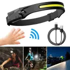 LED headlamp with IPX4 motion sensor USB-C 1200 mAh - black Photo 14