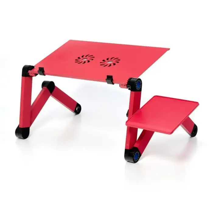 Desk for laptop uniwersal adjustable with cooling YL-803 red Фото 2