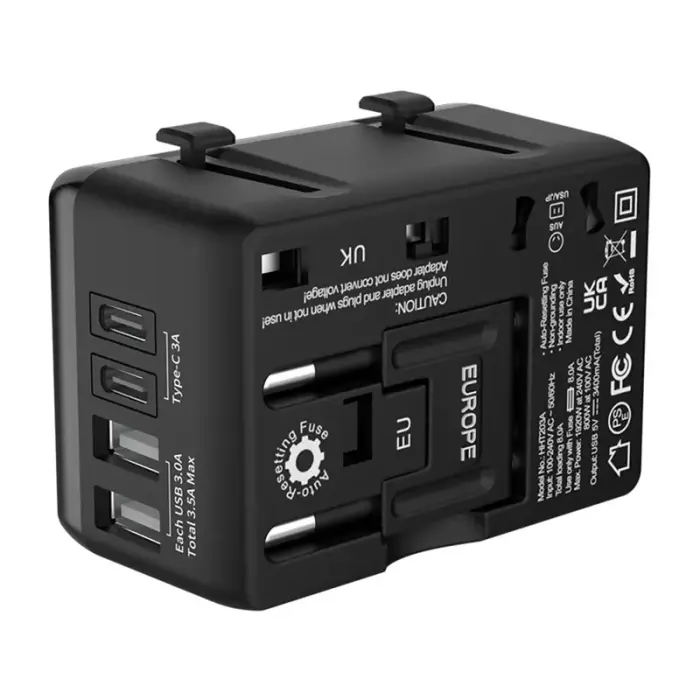Blitzwolf BW-TA1 4-in-1 Travel Adapter 2xUSB + C + PD 20W Фото 4
