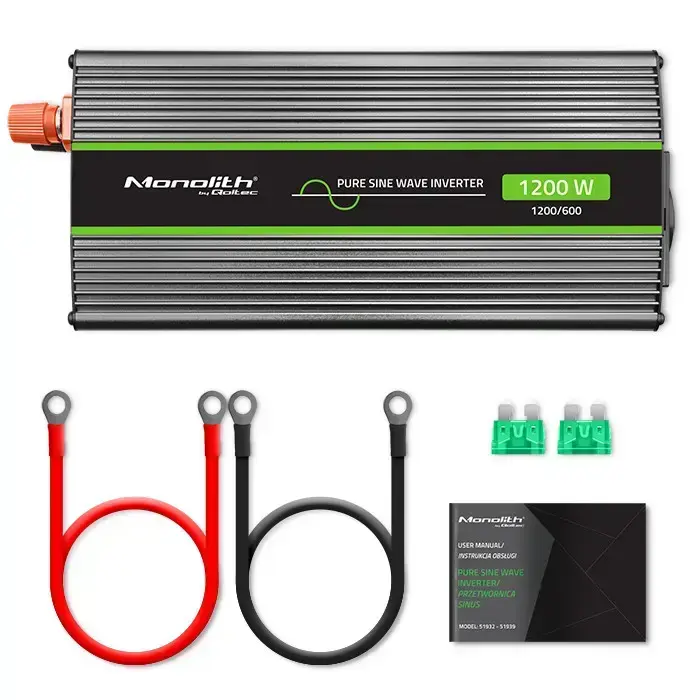 Qoltec Pure Sine Wave Inverter Monolith| 600W | 1200W | 24V to 230V Photo 6